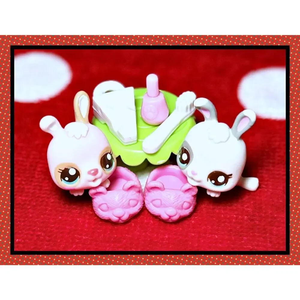 Authentic LPS Littlest Pet Shop #2669 #2629 Cutest Pets Baby Bunny Rabbit Nap - Picture 2 of 8
